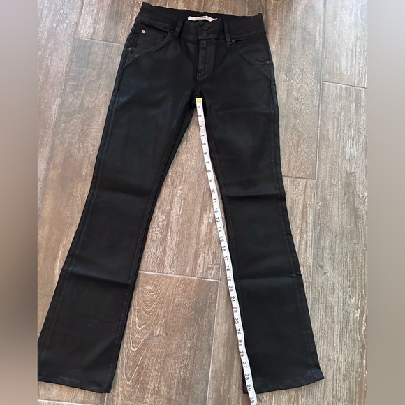 Hudson Jeans Beth Coated Black Beauty Mid-Rise Baby Bootcut Jean - Picture 6 of 13